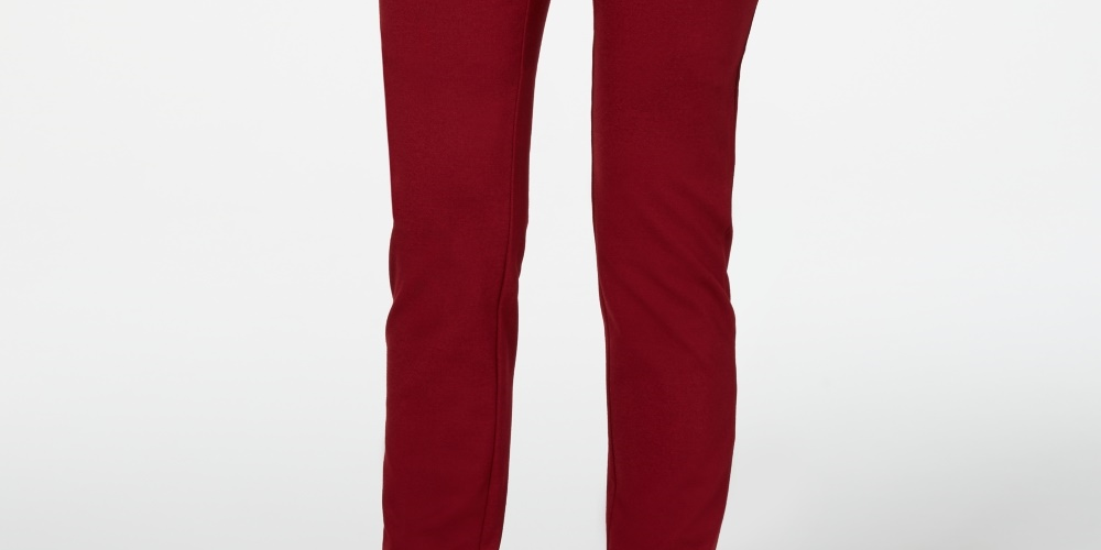 Calça feminina Charter Club Pull-On Ponte-Knit Vinho Tamanho 12 Petite