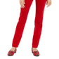 Calça jeans feminina Charter Club Lexington Velveteen com controle de barriga, perna reta, vermelha, tamanho 8