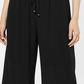 Calças Petite Palazzo Femininas NY Collection Pretas Tamanho Petite X-Large