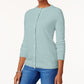Karen Scott Cardigan Feminino com Botões e Contas Azul Tamanho P
