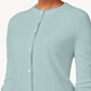 Karen Scott Cardigan Feminino com Botões e Contas Azul Tamanho P