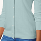 Karen Scott Cardigan Feminino com Botões e Contas Azul Tamanho P