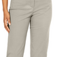 Calça cropped feminina Karen Scott com acabamento em botões, cinza, tamanho 10