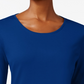 Camiseta feminina de manga comprida de algodão Pima Charter Club, azul, tamanho X-G