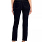 Calça jeans feminina Charter Club Lexington reta azul tamanho 10 pequena