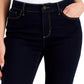 Calça jeans feminina Charter Club Lexington reta azul tamanho 10 pequena