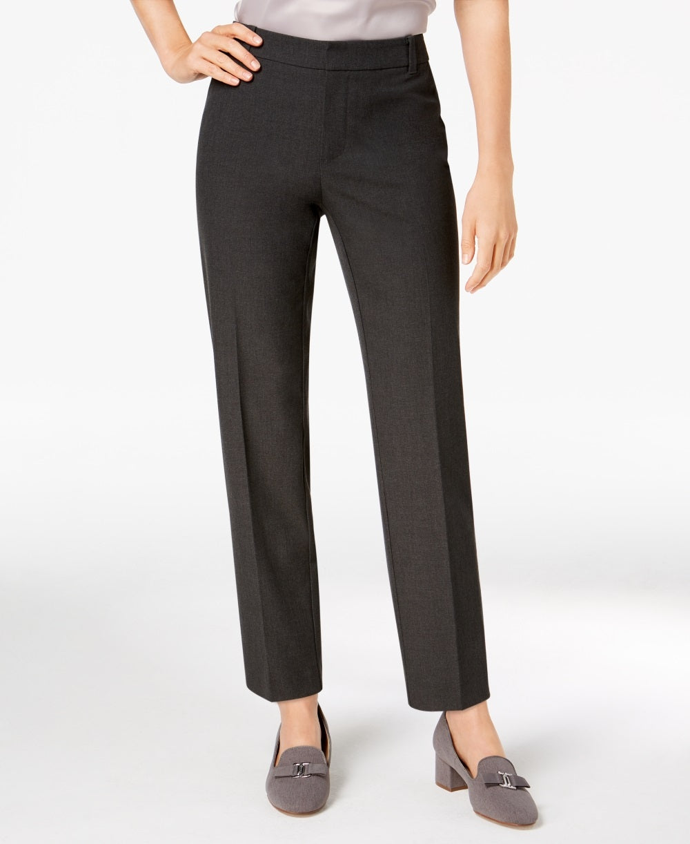 Calça feminina Charter Club Petite Slim Leg Ankle, cinza, tamanho 2 Petite