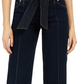 Calça jeans feminina com cintura amarrada, azul, tamanho 0, da INC International Concepts