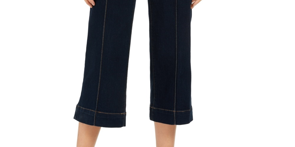 Calça jeans feminina com cintura amarrada, azul, tamanho 0, da INC International Concepts