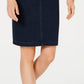 Saia jeans feminina Charter Club com controle de barriga, azul, tamanho 18