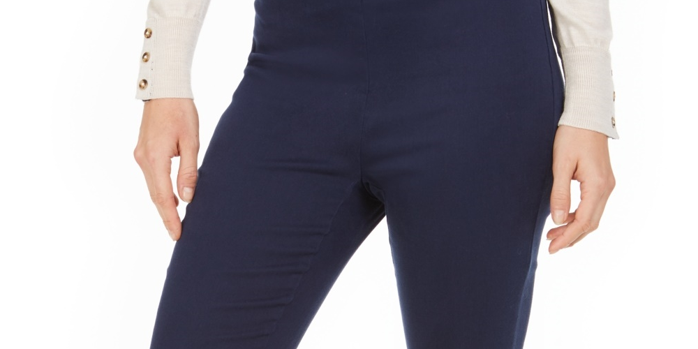 Calça curta feminina Charter Club Chelsea Stretch Twill Azul Tamanho 2 Petite