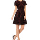 Vestido feminino Vince Camuto Burnout Lace Fit &amp; Flare, preto, tamanho 14
