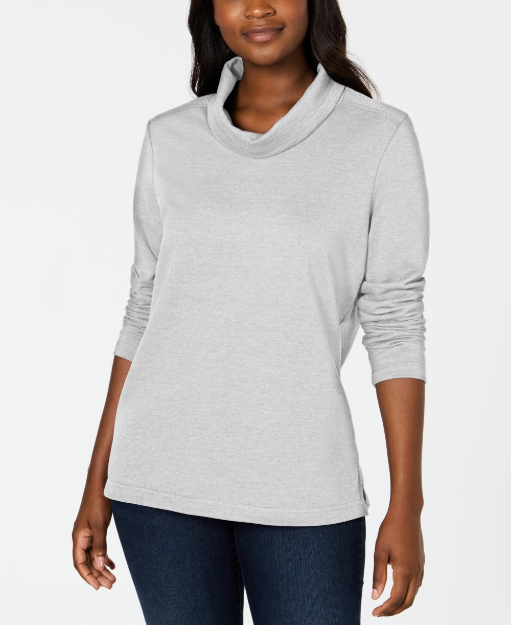 Karen Scott Sport Top Feminino Gola Redonda Cinza Tamanho Médio