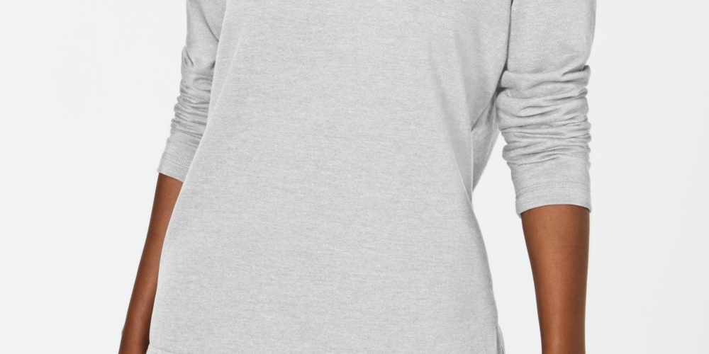 Karen Scott Sport Top Feminino Gola Redonda Cinza Tamanho Médio