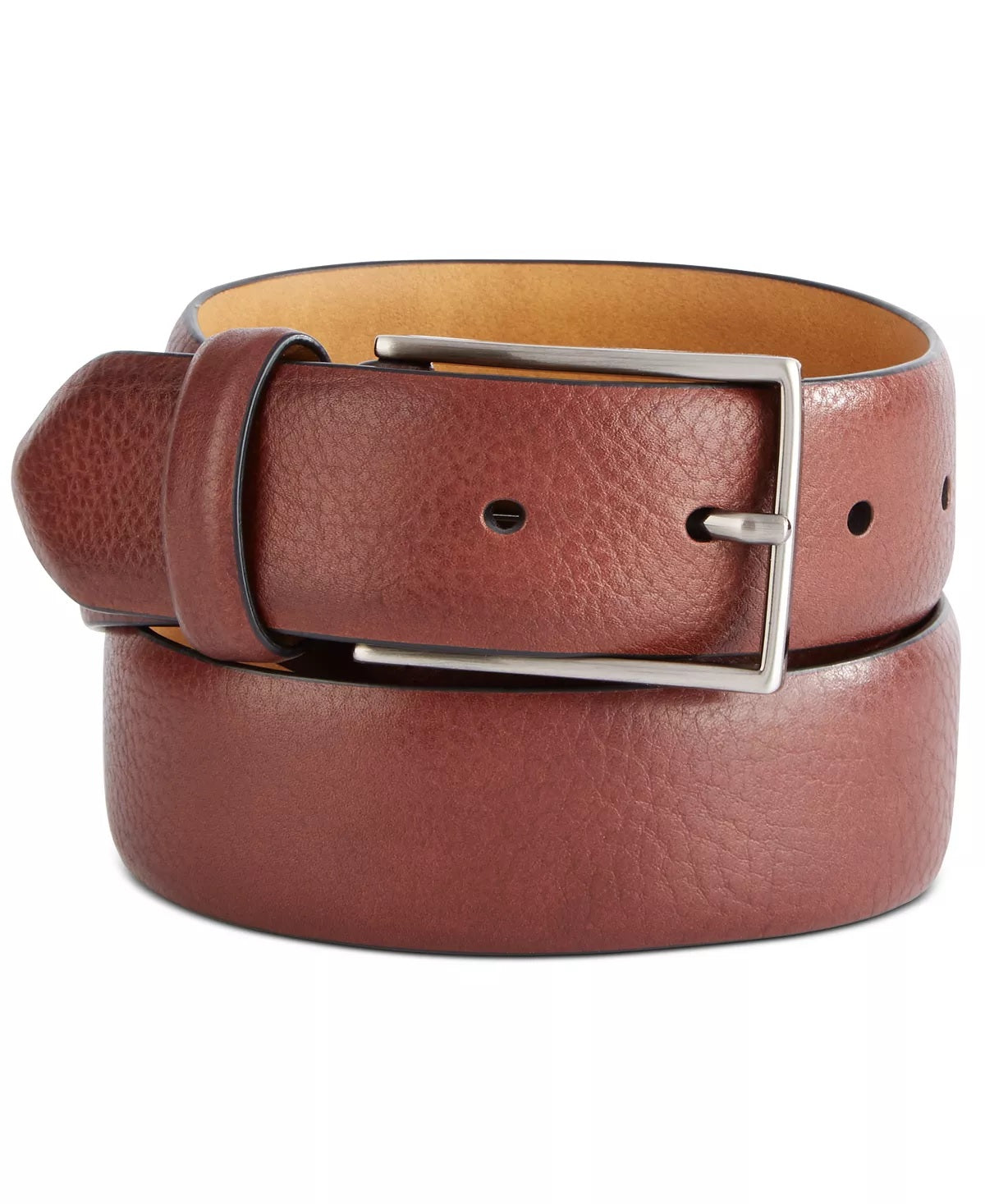 Cinto texturizado masculino Tasso Elba marrom tamanho extragrande