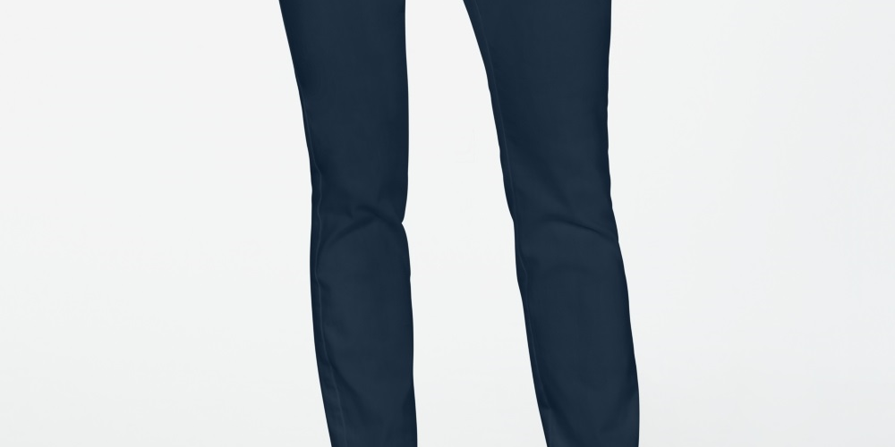 Calça skinny feminina Charter Club Chelsea Stretch Twill Azul Tamanho 12 Petite