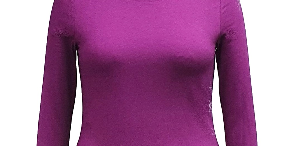 Blusa feminina de manga comprida Style &amp; Co, roxa, tamanho grande