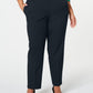 Calça feminina plus size Charter Club slim-leg azul 14W