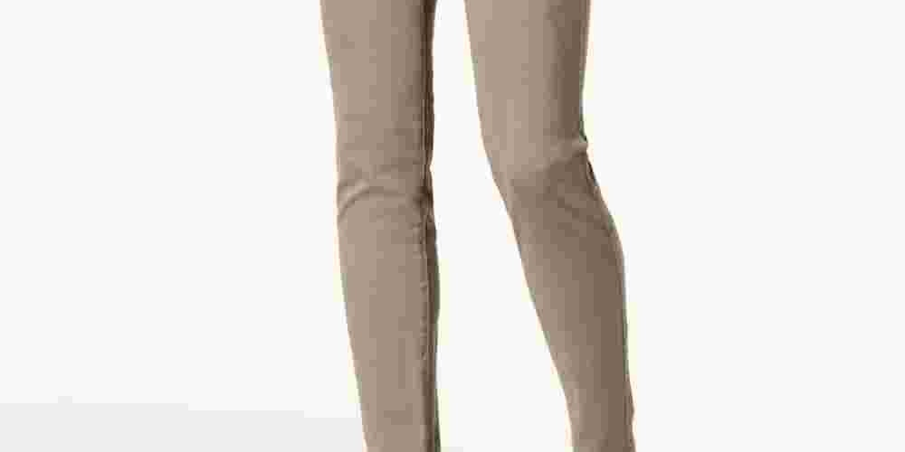 Jeans skinny feminino estilo &amp; co, tamanho 2, marrom, tamanho 2, pequeno