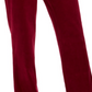 Calças de veludo esportivas femininas Karen Scott, vinho, tamanho pequeno