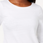 Top feminino Charter Club com acabamento em renda de algodão, branco, tamanho grande