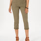 Calça Capri Utilitária Feminina Style &amp; Co Verde Tamanho 2P