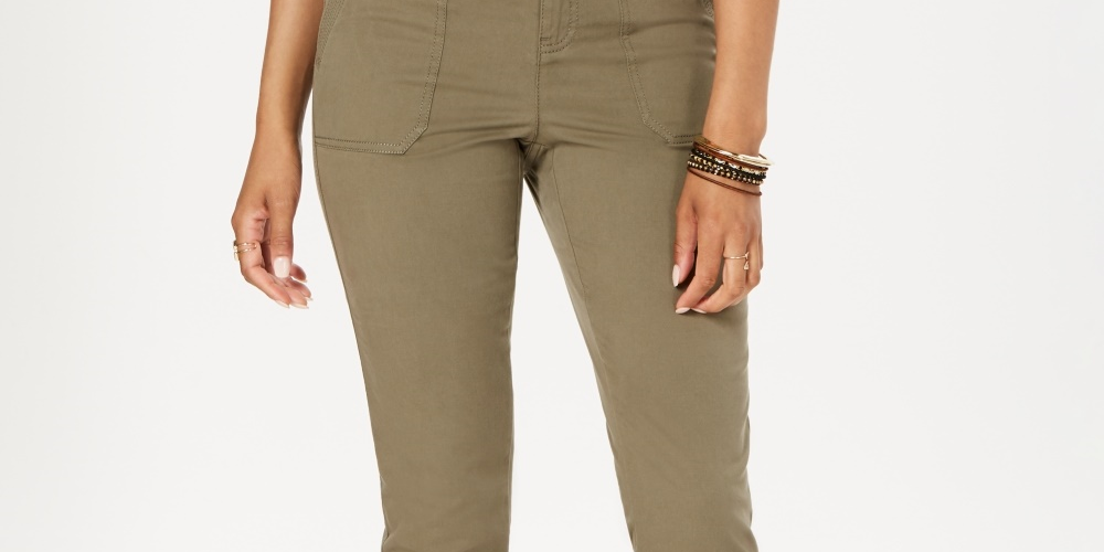 Calça Capri Utilitária Feminina Style &amp; Co Verde Tamanho 2P
