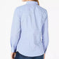 Blusa feminina Charter Club de algodão estampada com botões frontais, azul, tamanho 6