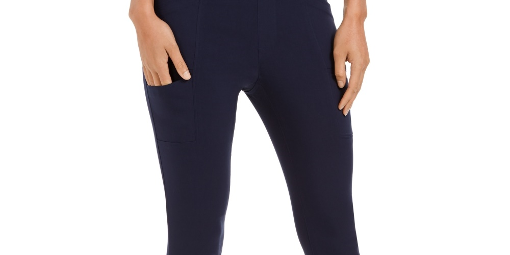 Calça utilitária cropped feminina Style &amp; Co, azul, tamanho 16