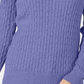 Karen Scott Suéter Feminino Petite Cotton Cable Knit Roxo Tamanho PL
