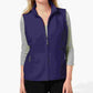 Colete feminino Karen Scott de lã com zíper frontal, roxo, tamanho PS