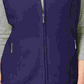 Colete feminino Karen Scott de lã com zíper frontal, roxo, tamanho PS