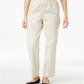 Calça feminina Alfred Dunner Classics Twill Pull-on marrom tamanho 12