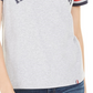 Camiseta Tommy Hilfiger Sport Feminina com Estampa em V e Gola V, Prata, Tamanho Médio