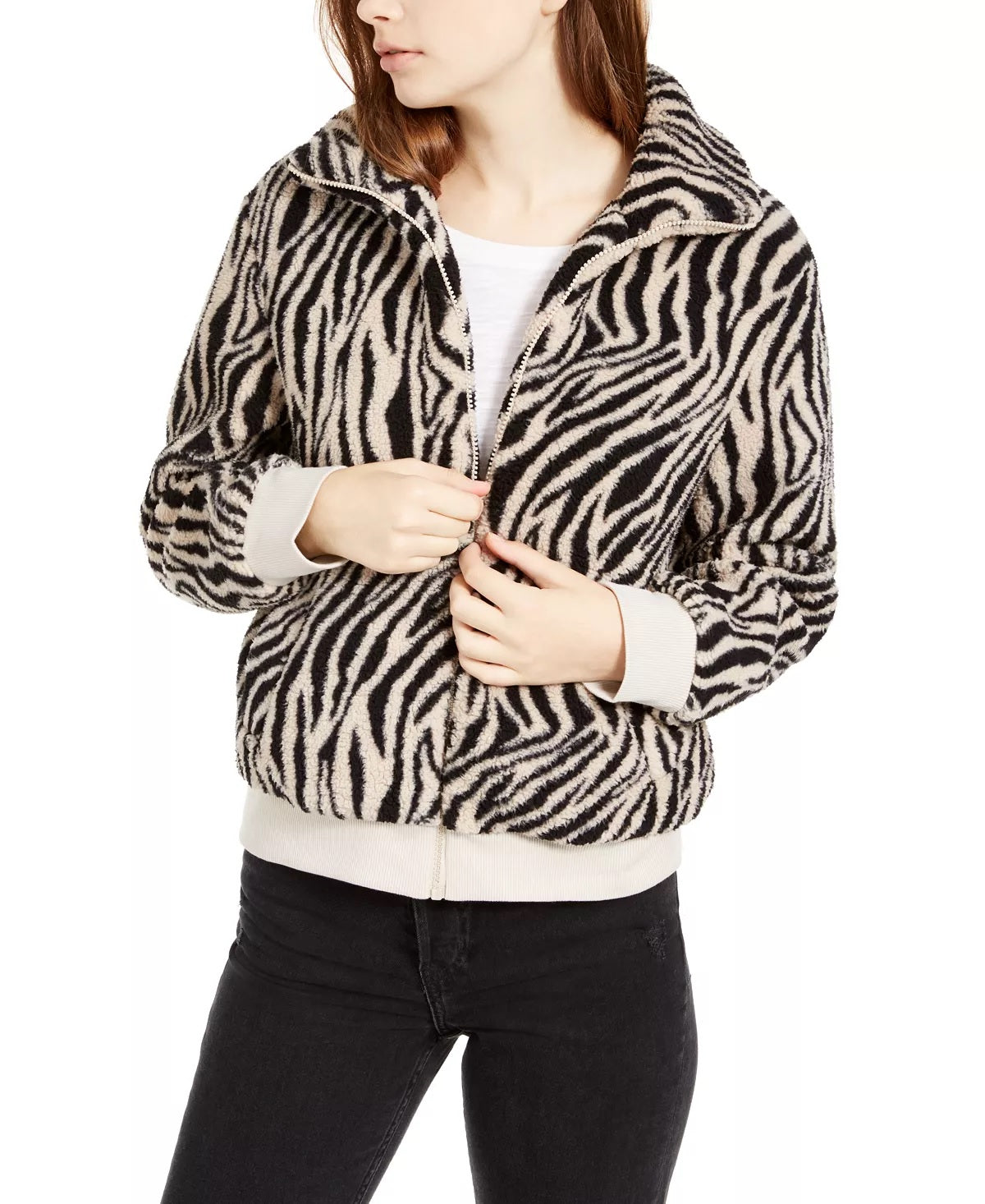 Jaqueta Sherpa Hippie Rose Junior Preta Tamanho Grande