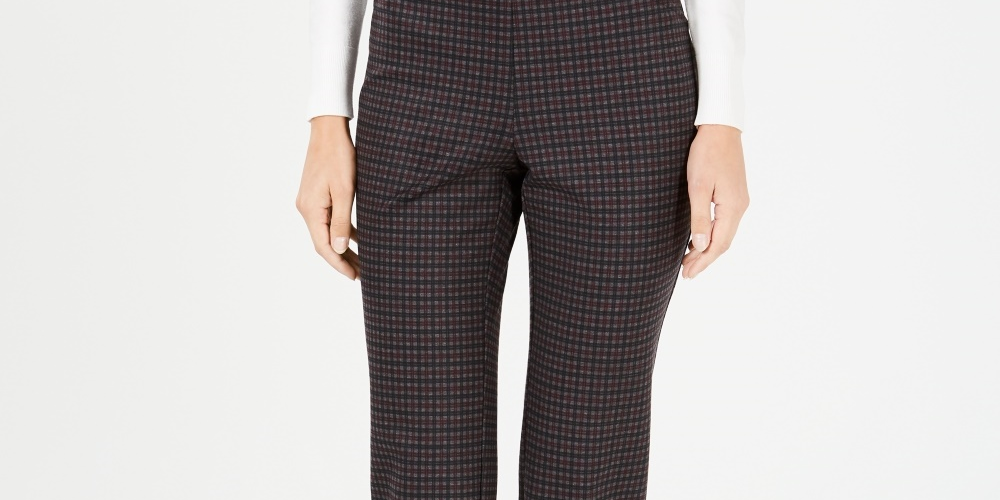 Calça feminina Charter Club Petite Pull-On, marrom, tamanho 14 Petite