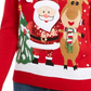 Karen Scott Suéter Feminino Papai Noel Amigável Vermelho Tamanho P