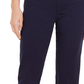 Calça Capri Feminina Charter Club com Punhos Abotoados e Controle de Barriga Azul Tamanho 6