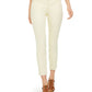 Calça jeans skinny feminina estilo &amp; co, lavagem clara, amarela, tamanho 6