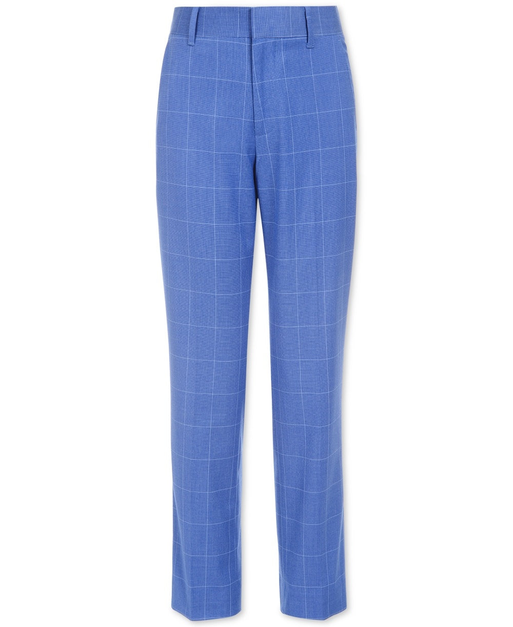 Calça de terno Tommy Hilfiger Big Boy's Stretch Windowpane azul tamanho 14