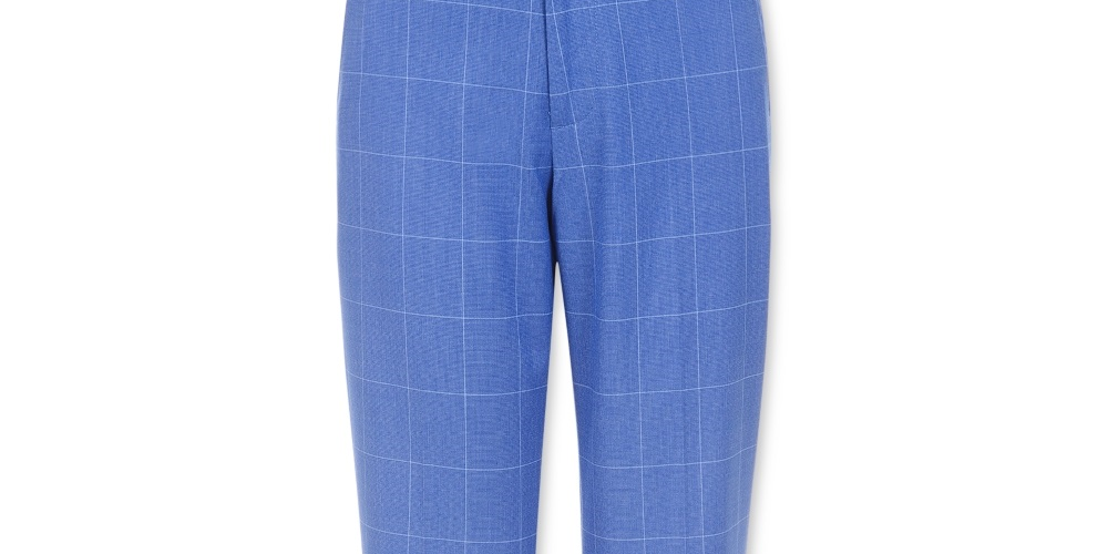 Calça de terno Tommy Hilfiger Big Boy's Stretch Windowpane azul tamanho 14
