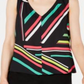 Blusa feminina sem mangas com decote em V Bar III, preta, tamanho extragrande