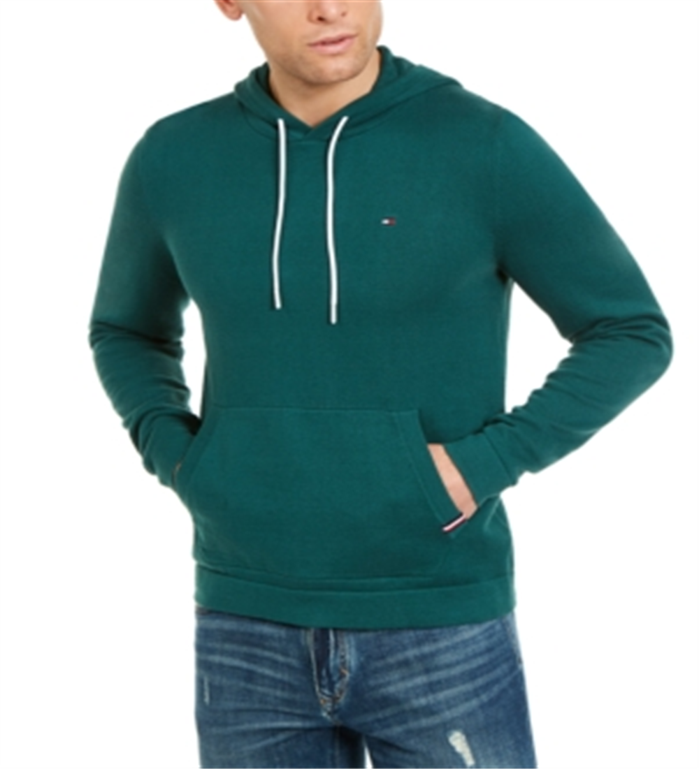 Tommy Hilfiger Victor Regular Fit Solid Hoodie Masculino Verde Tamanho G
