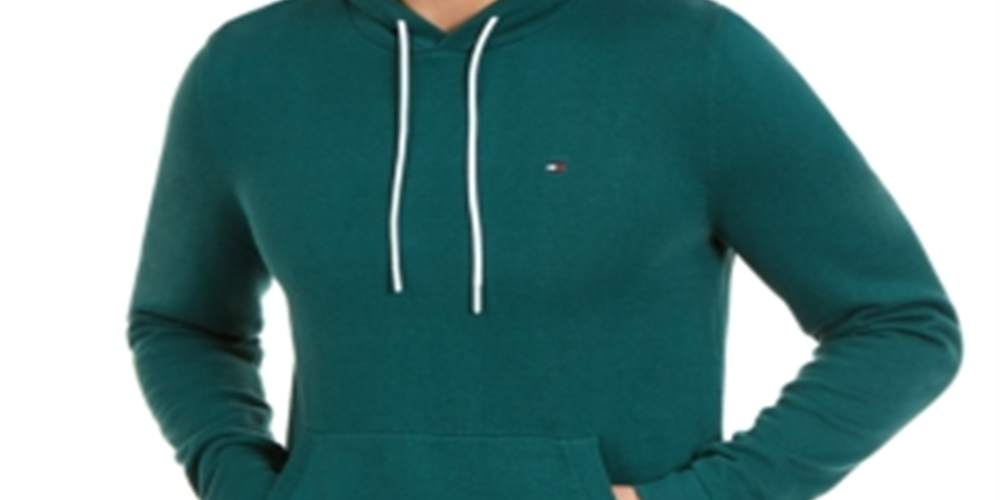 Tommy Hilfiger Victor Regular Fit Solid Hoodie Masculino Verde Tamanho G