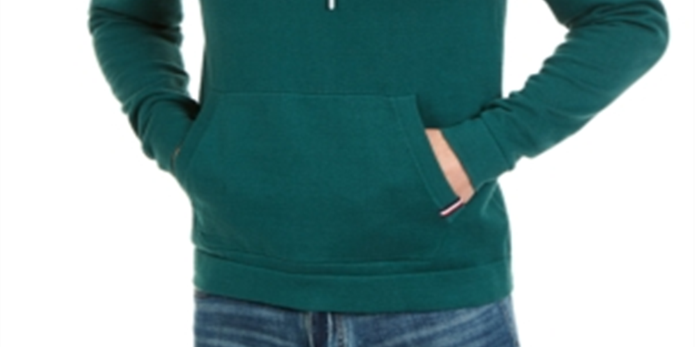 Tommy Hilfiger Victor Regular Fit Solid Hoodie Masculino Verde Tamanho G