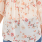 Blusa feminina transparente com estampa floral e pregas estilo &amp; co, rosa, tamanho M