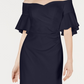 Vestido Calvin Klein Feminino Sweetheart Off-The-Sheer Azul Marinho Tamanho 14