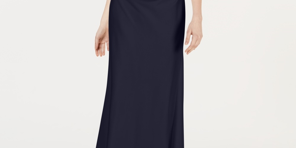 Vestido Calvin Klein Feminino Sweetheart Off-The-Sheer Azul Marinho Tamanho 14