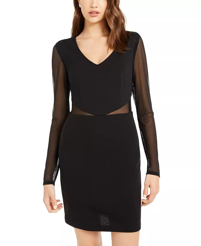 Vestido Mini Illusion Scuba Teeze Me Feminino Júnior Preto Tamanho 9