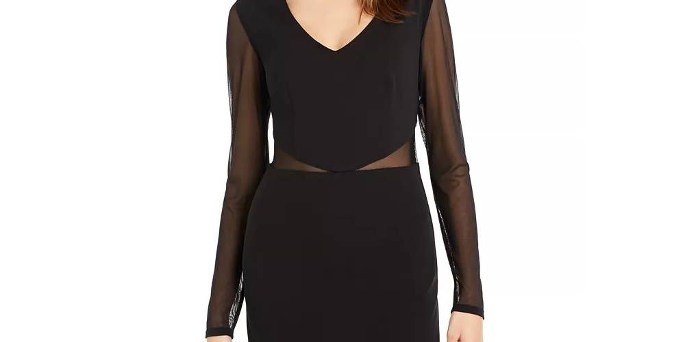 Vestido Mini Illusion Scuba Teeze Me Feminino Júnior Preto Tamanho 9
